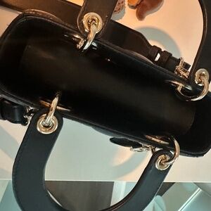 miss Dior black bag with strap and initials